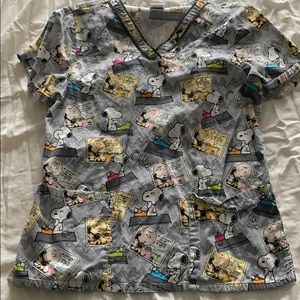 Peanuts scrub top
